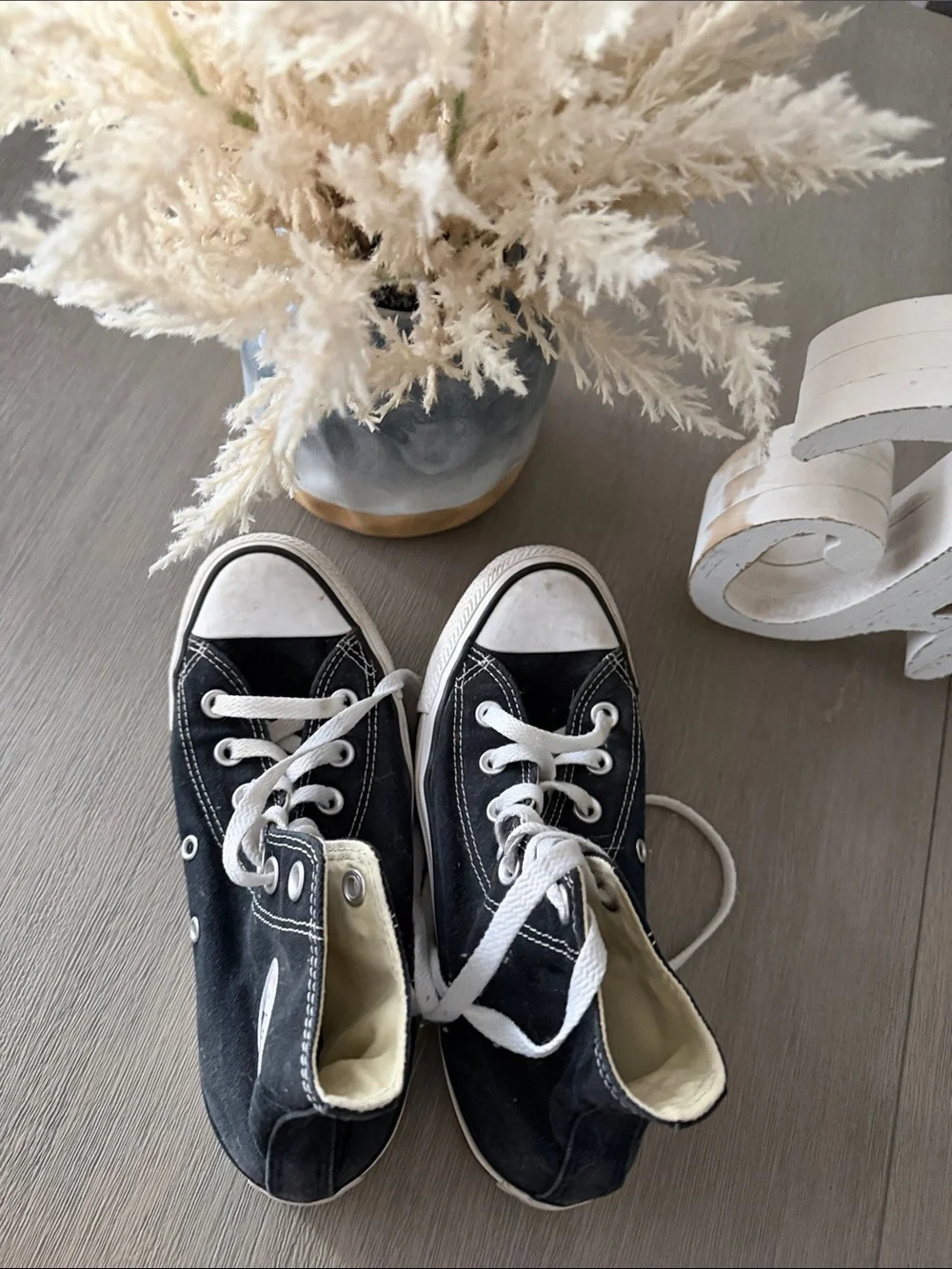 Converse Black High Top Kids' Sneakers with White Accents